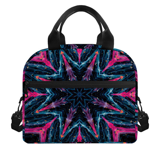 Dark Cloud Kaleidoscope Print Insulated Lunch Bag