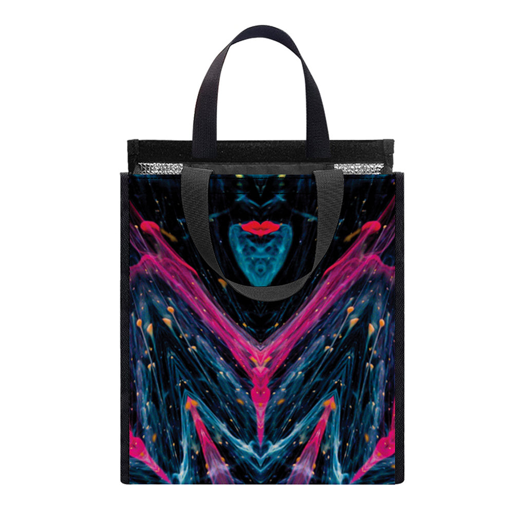 Dark Cloud Kaleidoscope Print Insulated Lunch Tote