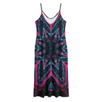 Dark Cloud Kaleidoscope Print Jersey Midi Cami Dress