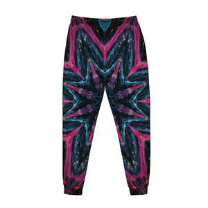 Dark Cloud Kaleidoscope Print Jogger Pants