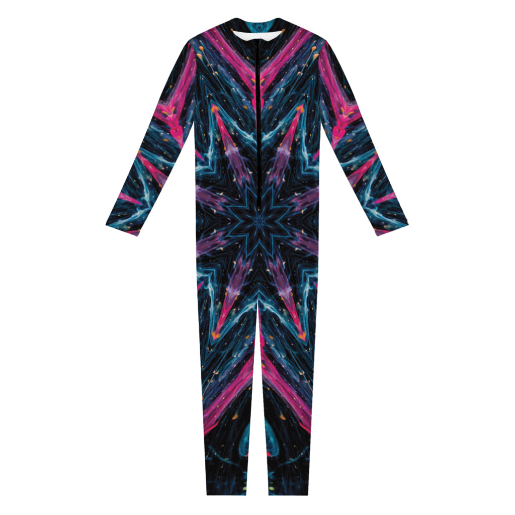 Dark Cloud Kaleidoscope Print Jumpsuit