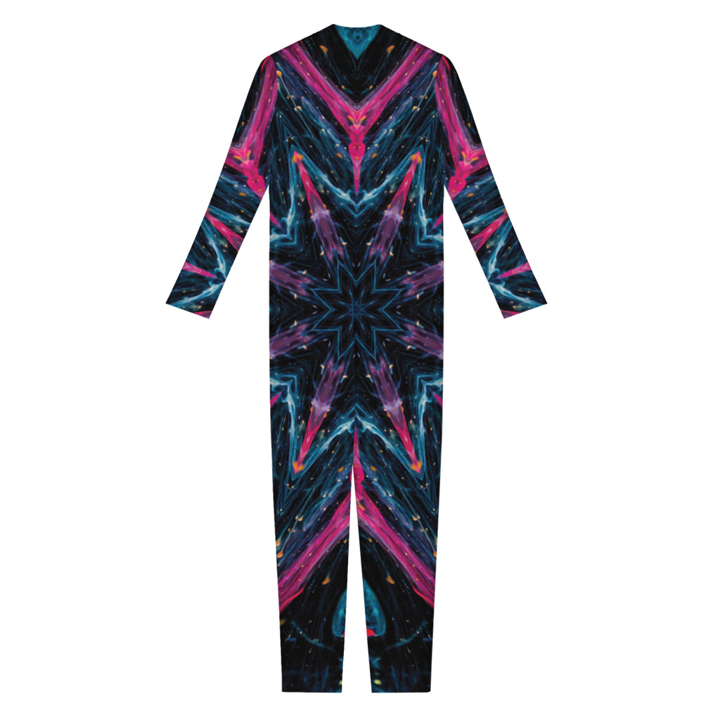 Dark Cloud Kaleidoscope Print Jumpsuit