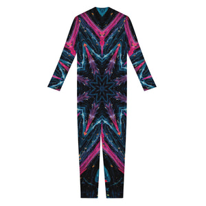 Dark Cloud Kaleidoscope Print Jumpsuit