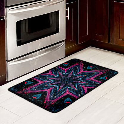 Dark Cloud Kaleidoscope Print Kitchen Mat