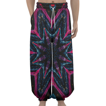 Dark Cloud Kaleidoscope Print Lantern Pants