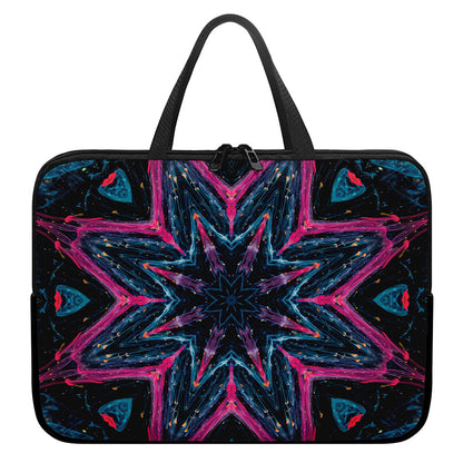 Dark Cloud Kaleidoscope Print Laptop Sleeve With Handle