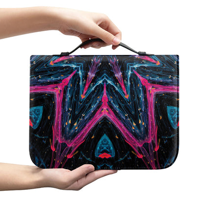 Dark Cloud Kaleidoscope Print Leather Bible Cover
