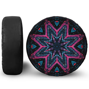 Dark Cloud Kaleidoscope Print Leather Spare Tire Cover