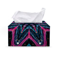 Dark Cloud Kaleidoscope Print Leather Tissue Box Cover