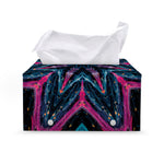 Dark Cloud Kaleidoscope Print Leather Tissue Box Cover