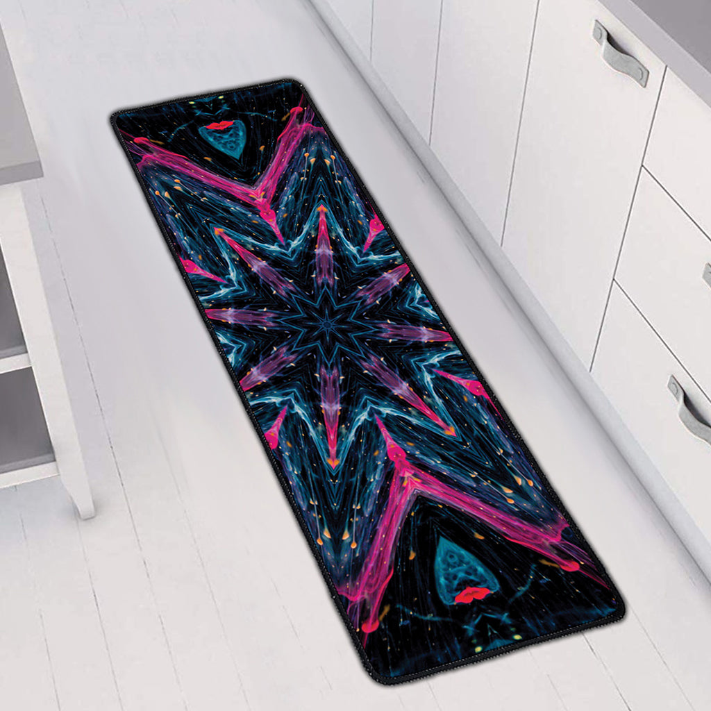 Dark Cloud Kaleidoscope Print Long Kitchen Mat