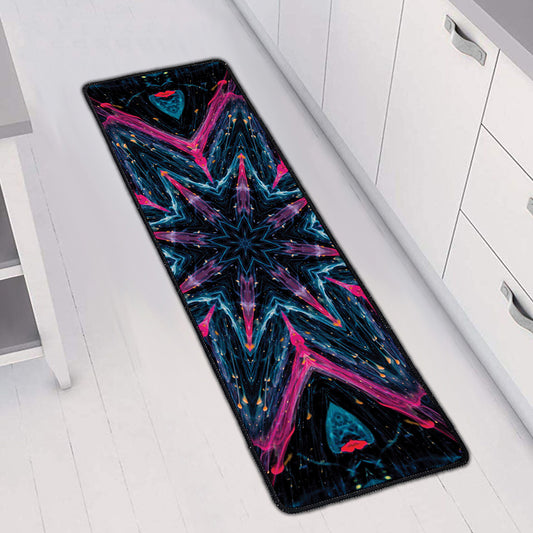 Dark Cloud Kaleidoscope Print Long Kitchen Mat