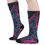 Dark Cloud Kaleidoscope Print Long Socks