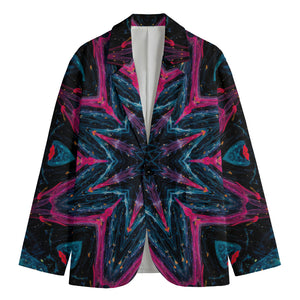 Dark Cloud Kaleidoscope Print Men's Blazer