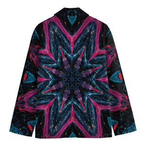 Dark Cloud Kaleidoscope Print Men's Blazer