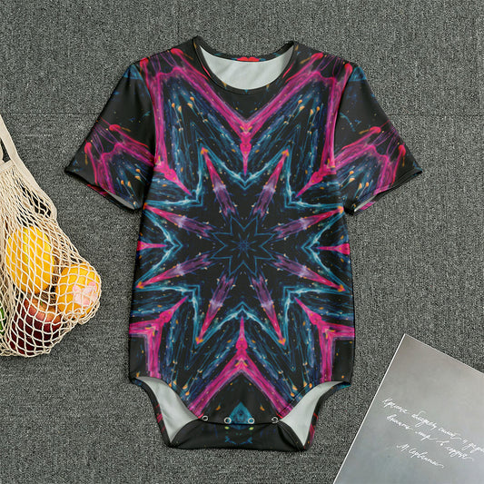 Dark Cloud Kaleidoscope Print Men's Bodysuit