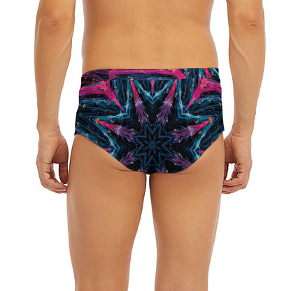 Dark Cloud Kaleidoscope Print Men's Briefs