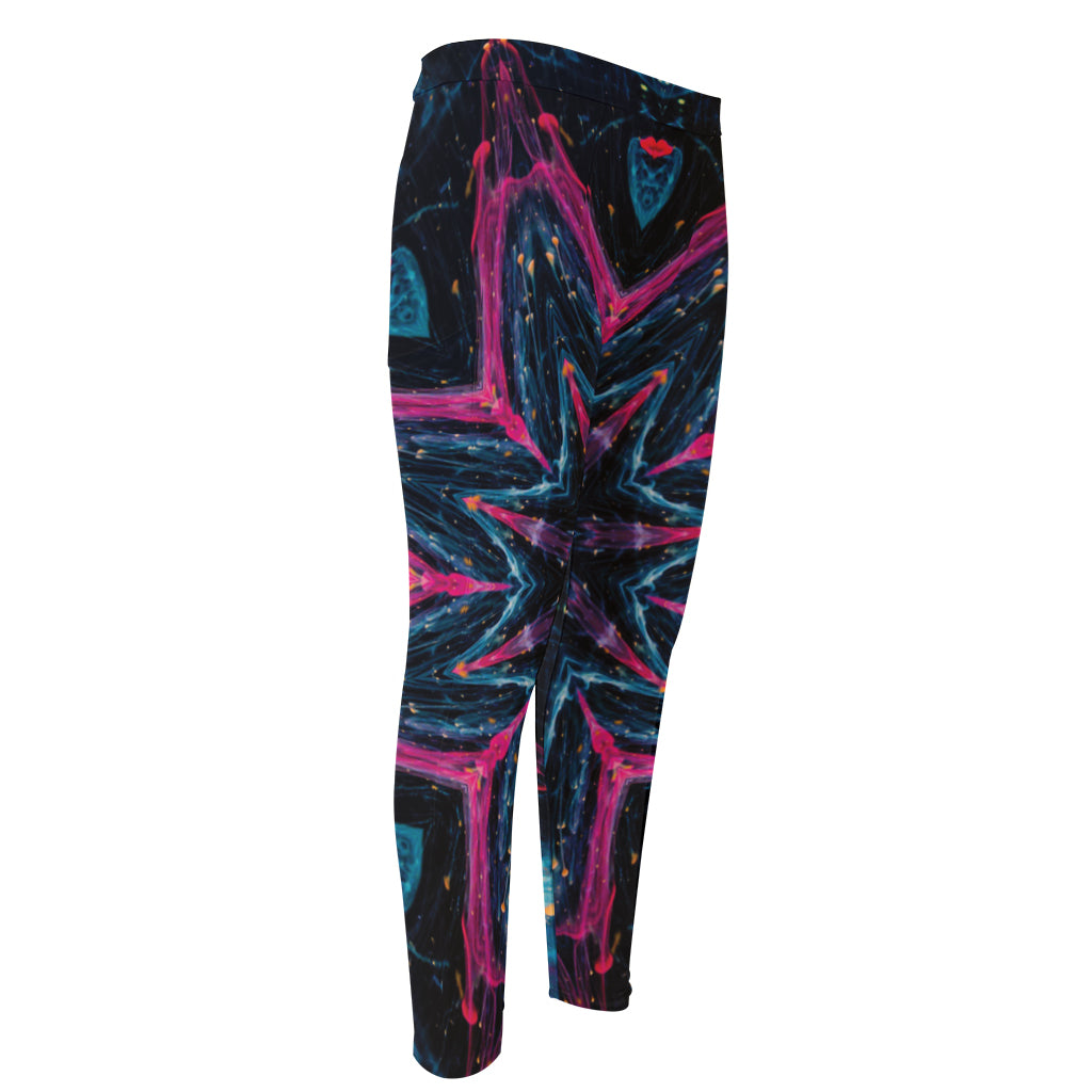 Dark Cloud Kaleidoscope Print Men's Compression Pants