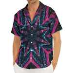 Dark Cloud Kaleidoscope Print Men's Deep V-Neck Shirt