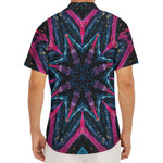 Dark Cloud Kaleidoscope Print Men's Deep V-Neck Shirt