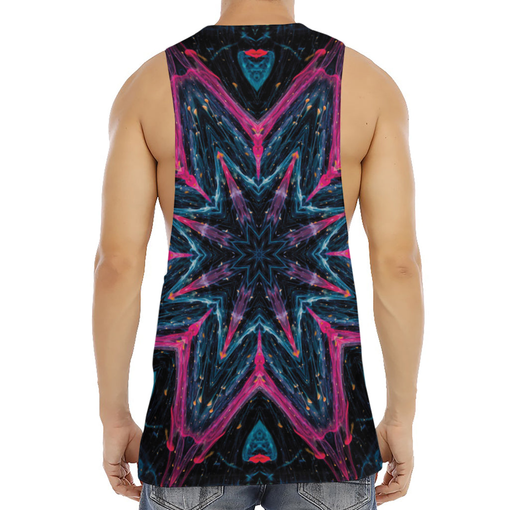 Dark Cloud Kaleidoscope Print Men's Muscle Tank Top
