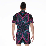 Dark Cloud Kaleidoscope Print Men's Rompers