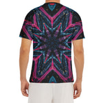 Dark Cloud Kaleidoscope Print Men's Short Sleeve Rash Guard