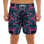 Dark Cloud Kaleidoscope Print Men's Split Running Shorts