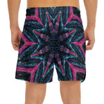 Dark Cloud Kaleidoscope Print Men's Split Running Shorts