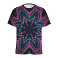 Dark Cloud Kaleidoscope Print Men's Athletic T-Shirt