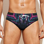 Dark Cloud Kaleidoscope Print Men's Swim Briefs