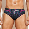 Dark Cloud Kaleidoscope Print Men's Swim Briefs