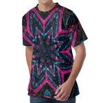 Dark Cloud Kaleidoscope Print Men's Velvet T-Shirt