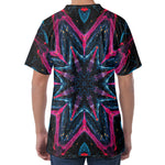 Dark Cloud Kaleidoscope Print Men's Velvet T-Shirt