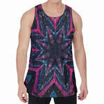Dark Cloud Kaleidoscope Print Men's Velvet Tank Top