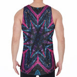 Dark Cloud Kaleidoscope Print Men's Velvet Tank Top