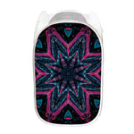Dark Cloud Kaleidoscope Print Mesh Laundry Hamper
