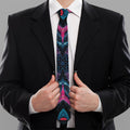 Dark Cloud Kaleidoscope Print Necktie