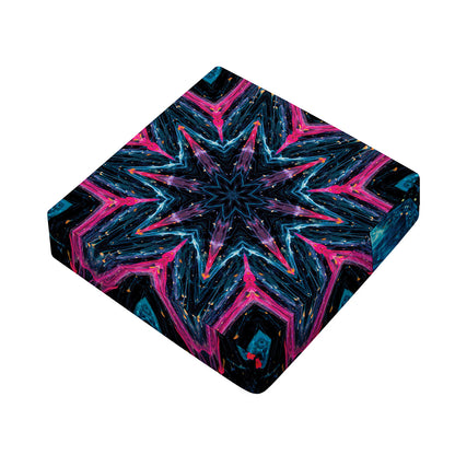 Dark Cloud Kaleidoscope Print Outdoor Seat Cushion Cover