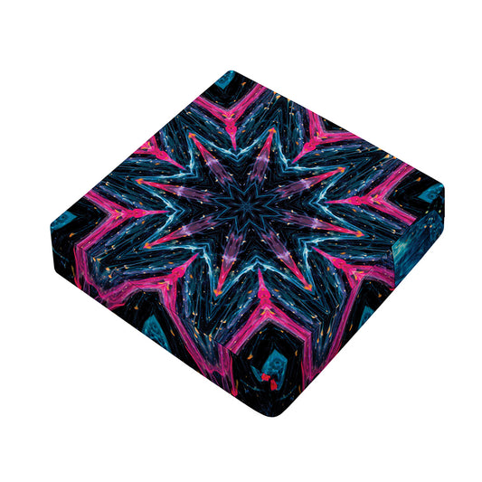 Dark Cloud Kaleidoscope Print Outdoor Seat Cushion Cover