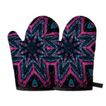 Dark Cloud Kaleidoscope Print Oven Mitts