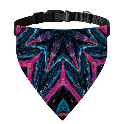 Dark Cloud Kaleidoscope Print Over The Collar Dog Bandana