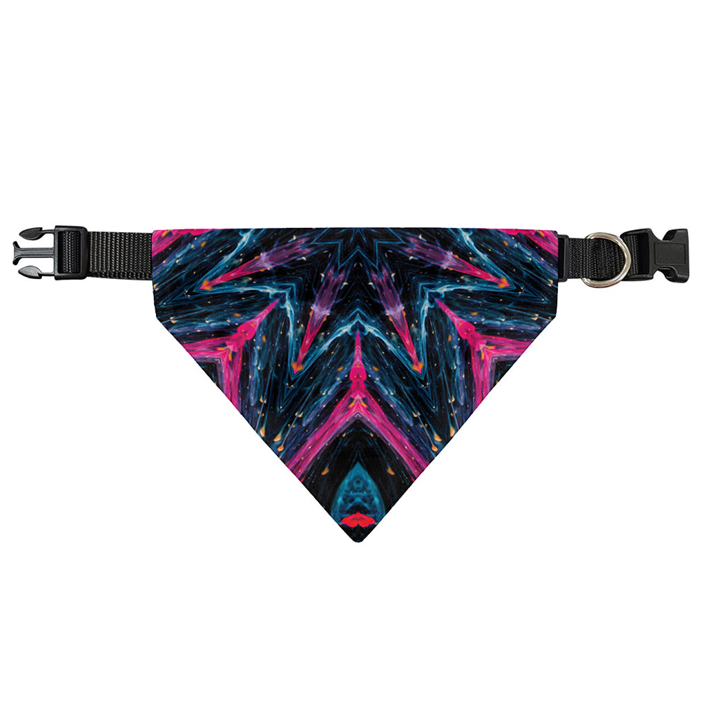 Dark Cloud Kaleidoscope Print Over The Collar Dog Bandana
