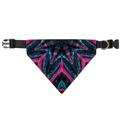 Dark Cloud Kaleidoscope Print Over The Collar Dog Bandana