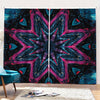 Dark Cloud Kaleidoscope Print Pencil Pleat Curtains