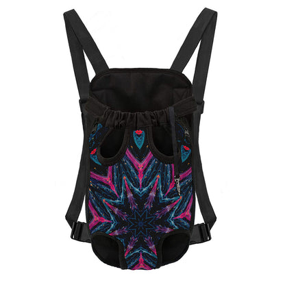 Dark Cloud Kaleidoscope Print Pet Carrier Backpack
