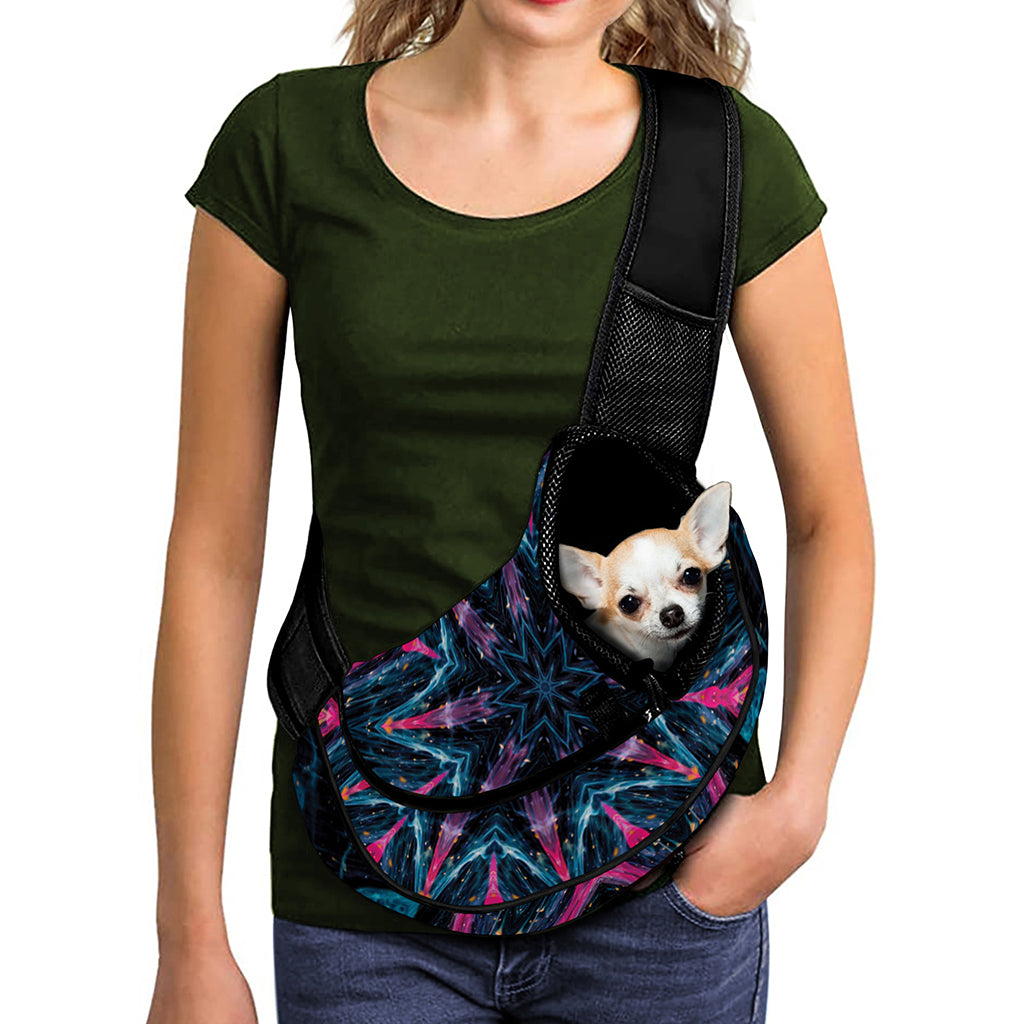 Dark Cloud Kaleidoscope Print Pet Sling Carrier