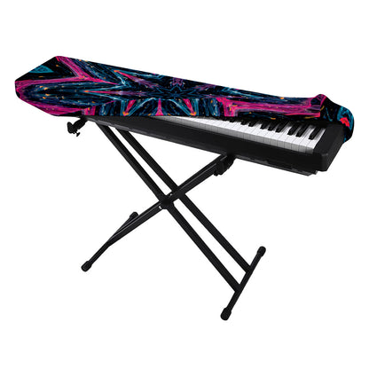 Dark Cloud Kaleidoscope Print Piano Keyboard Cover