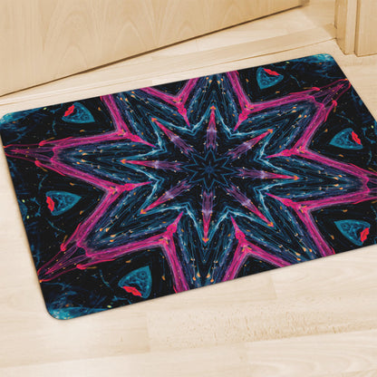 Dark Cloud Kaleidoscope Print Polyester Doormat