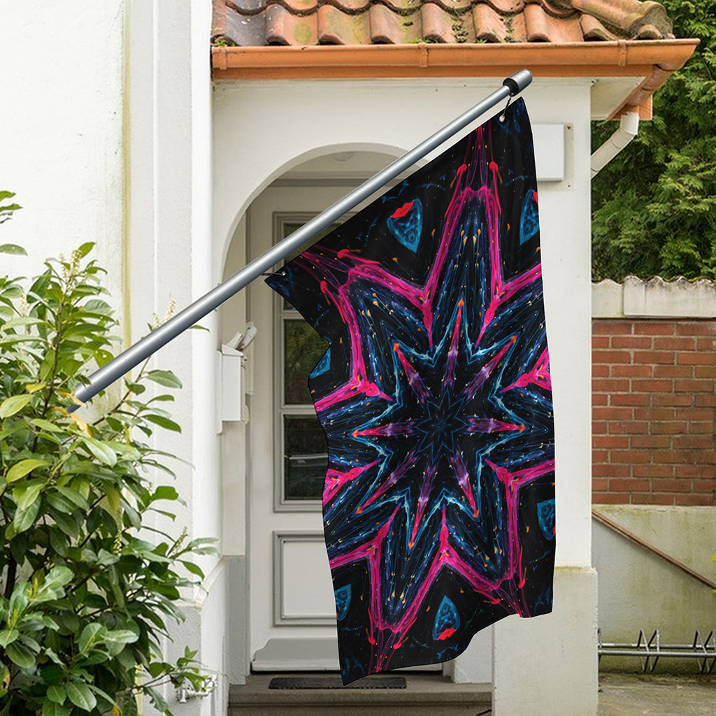 Dark Cloud Kaleidoscope Print Polyester Flag